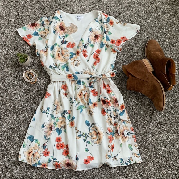 A.U.W. Dresses & Skirts - Floral Wrap Dress - A.U.W.